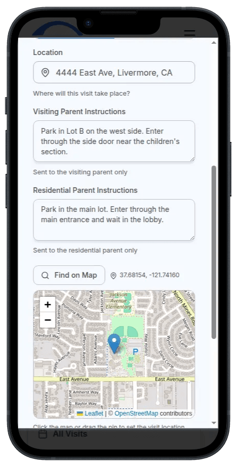 Visit Scheduling screenshot